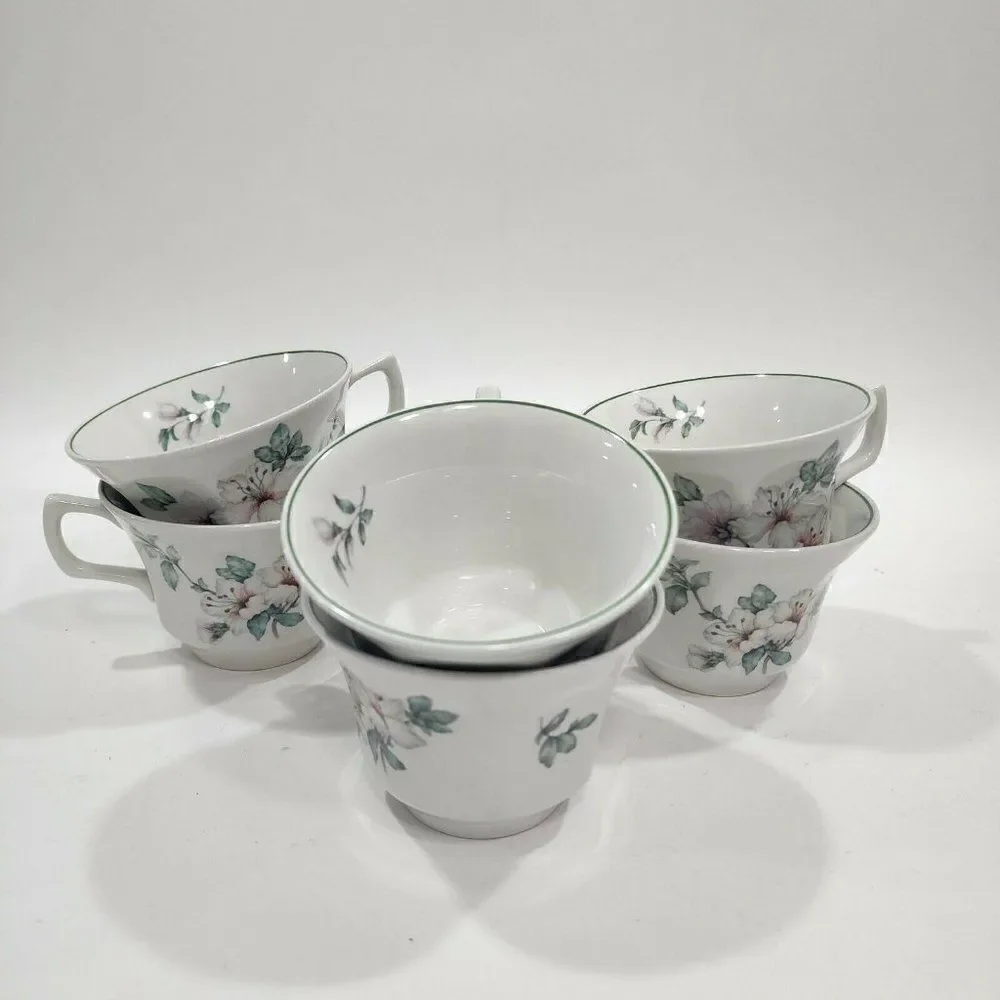 ‎Set of 6 ADAMS Azalea  Ironstone Teacups England